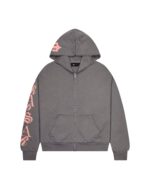 SCRIPT HOODIE 2.0 - GREY/PINK