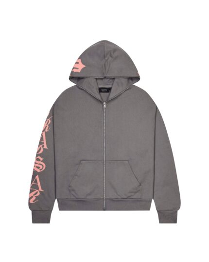 SCRIPT HOODIE 2.0 - GREY/PINK