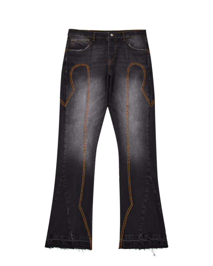 IRONGATE T PANEL DENIM JEANS - WASHED BLACK