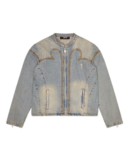 IRONGATE DENIM MOTOCROSS JACKET - SANDY BLUE