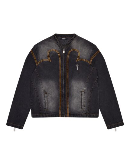 IRONGATE T PANEL DENIM JACKET - WASHED BLACK