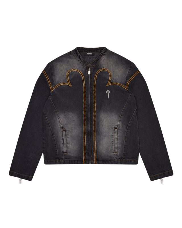 IRONGATE T PANEL DENIM JACKET - WASHED BLACK